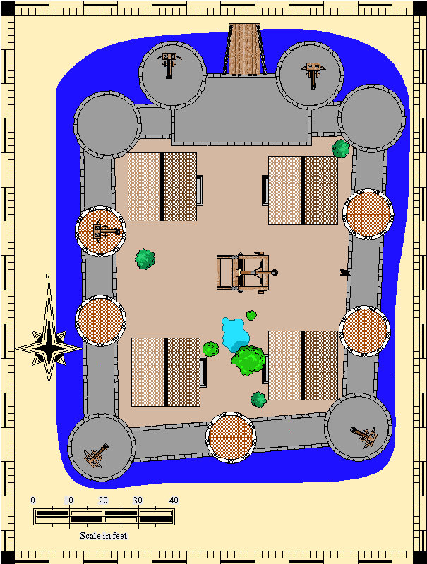 large map of Castle E, 605 x 800