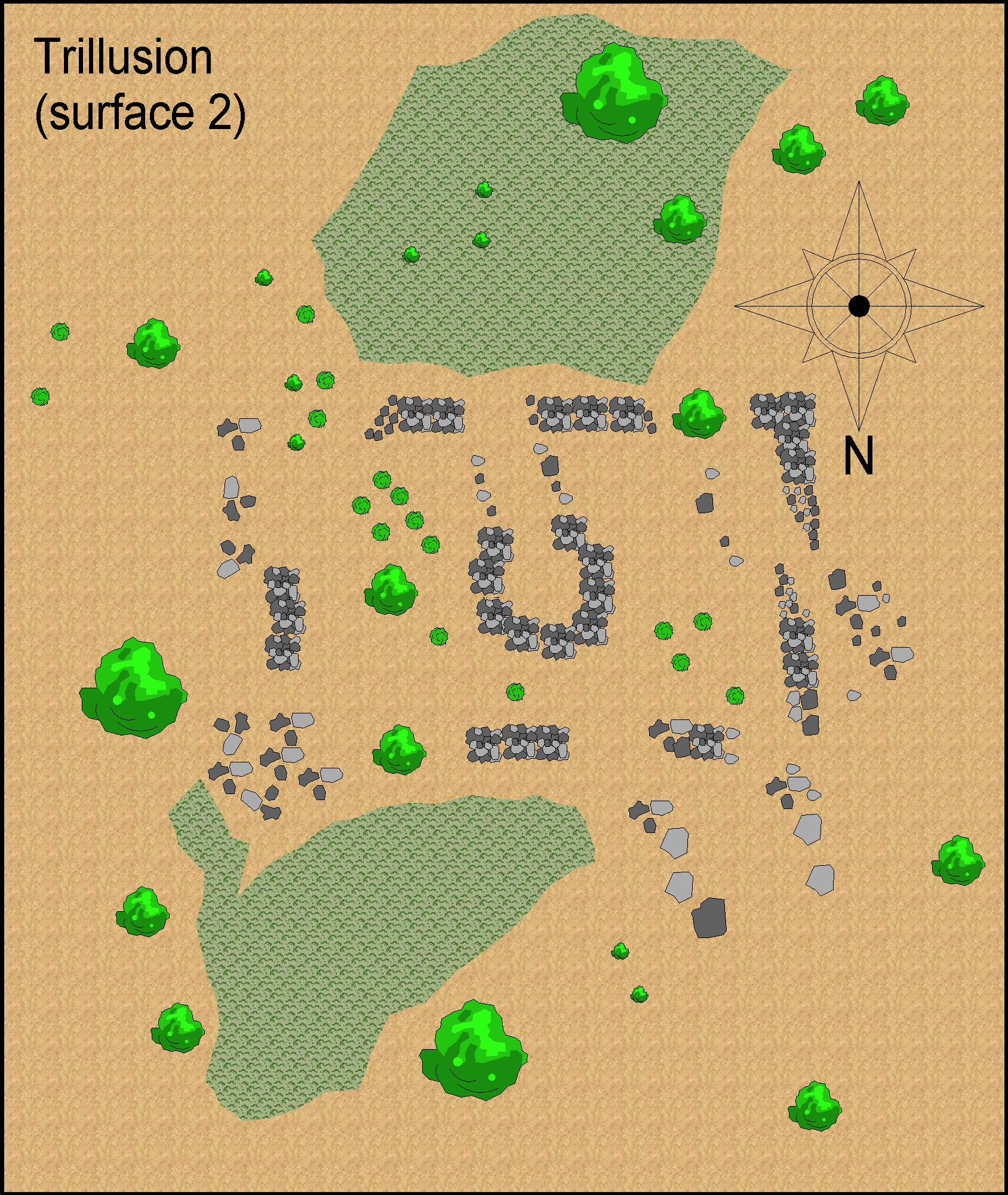 map of Trillusion Castle, Burlan, Teslarc