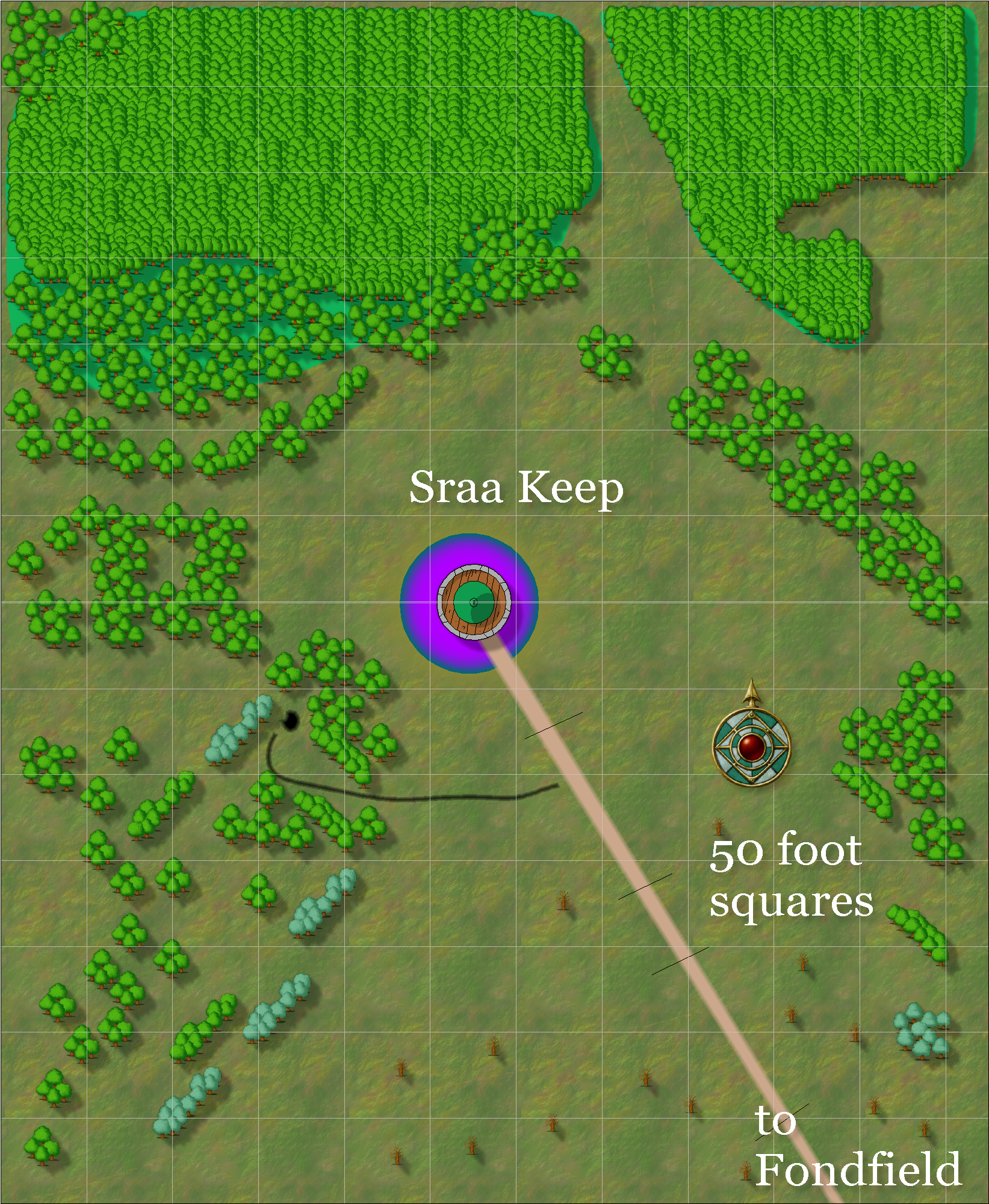 Area map of Sraa Keep, Trillolara